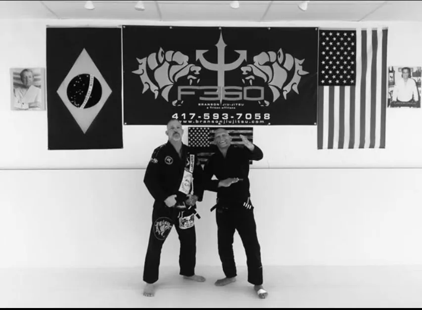 Rick with a fellow black belt at Branson Jiu-Jitsu
