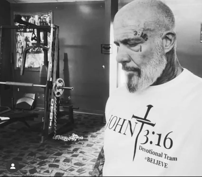 Rick in a John 3:16 Devotional Team shirt